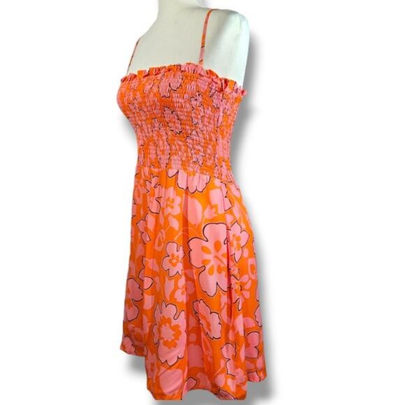 NWT Faithfull the Brand Pink Marni Paraiso Floral Print Mini Dress Size 4 Small - Picture 3 of 8